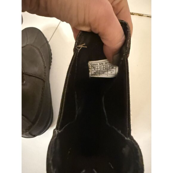 NEW Ugg Romosa Chelsea Leather Waterproof Rain Boots Men's Sz 8 Brown [jb] - Picture 7 of 9